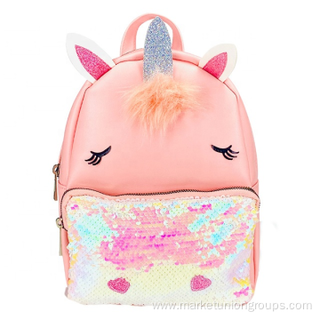 PU Sequin School Cute Cartoon Unicorn Kids Backpack